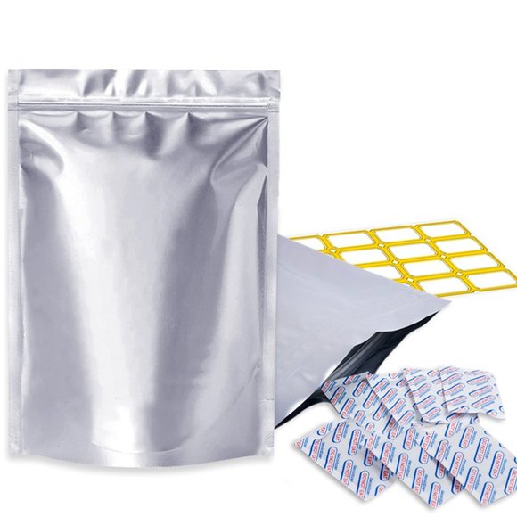 50pcs Mylar Bags 1 Gallon 10 Mil Thick w/ Oxygen Absorbers 500cc Food St… - Picture 13 of 14